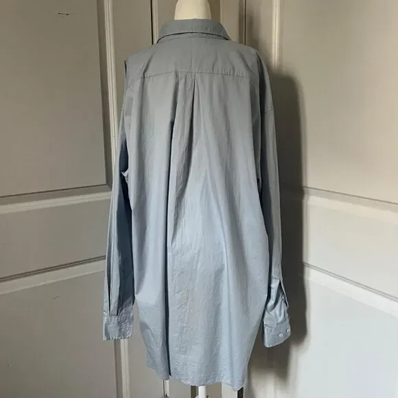 Sunday Best light blue cotton oversized button-up FUTURE shirt from Aritzia - Picture 3 of 9